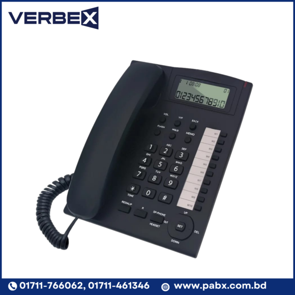 Verbex VTS-T880CID Wired Office Home Multifunctional phone with caller ID Landline Master Telephone set